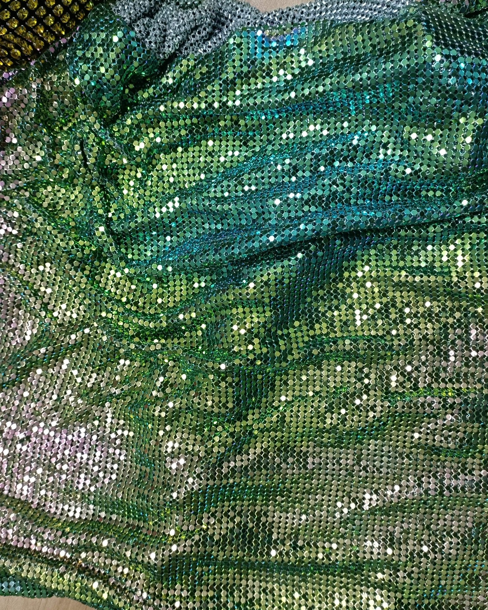 Aluminum Metal Mesh | Colorful Green - Atelier Rioux Fabric Store