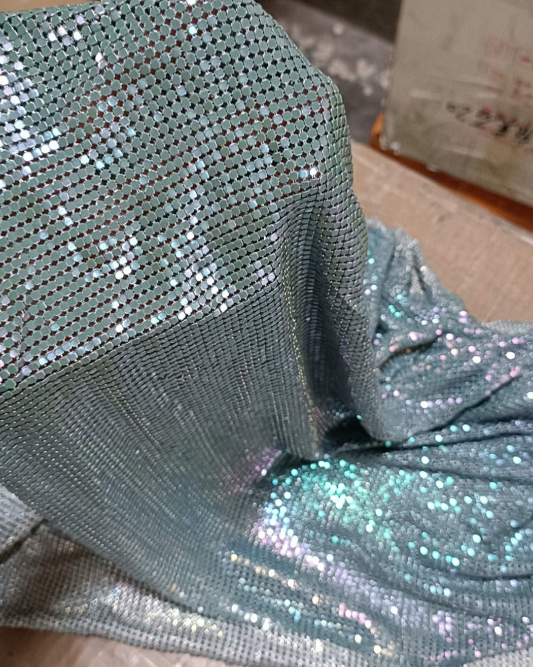 Aluminum Metal Mesh | Colorful Light Blue - Atelier Rioux Fabric Store