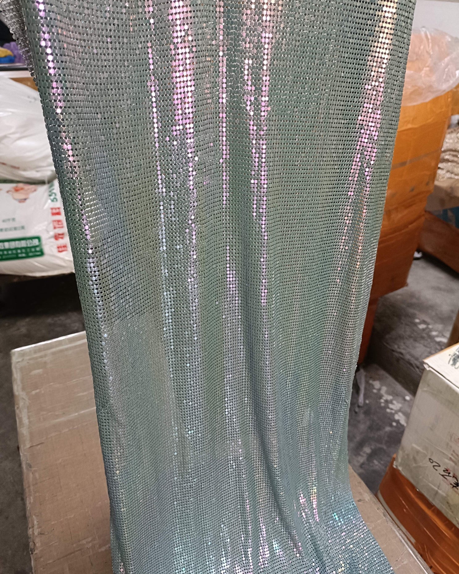 Aluminum Metal Mesh | Colorful Light Blue - Atelier Rioux Fabric Store