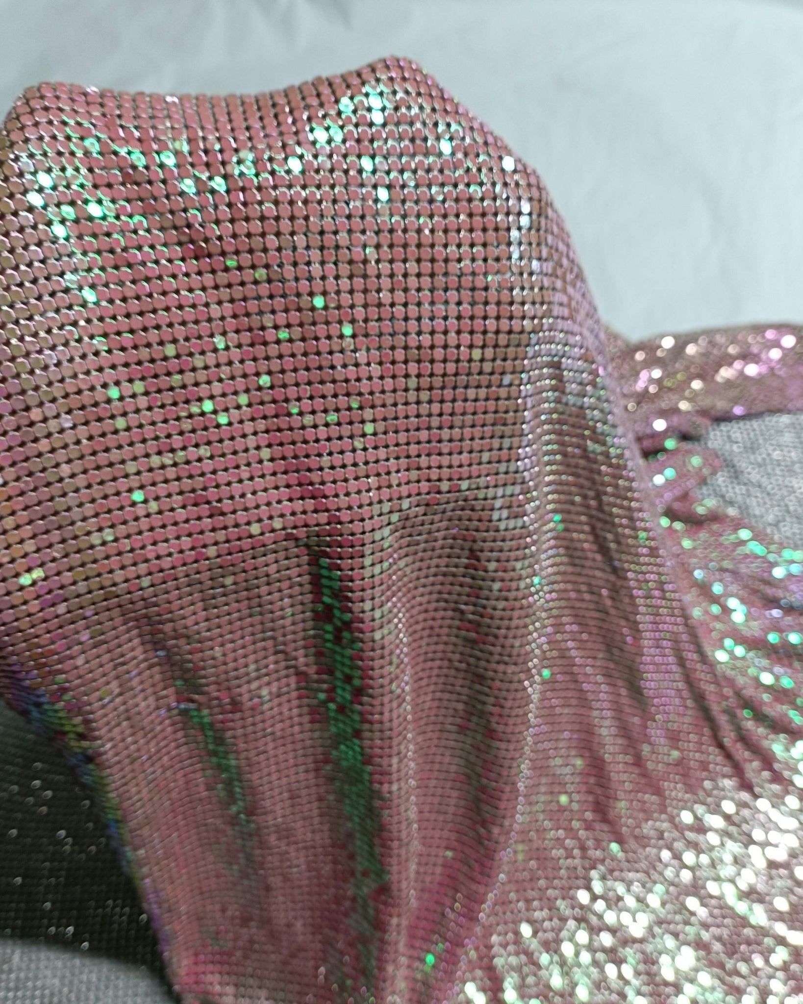 Aluminum Metal Mesh | Colorful Light Pink - Atelier Rioux Fabric Store