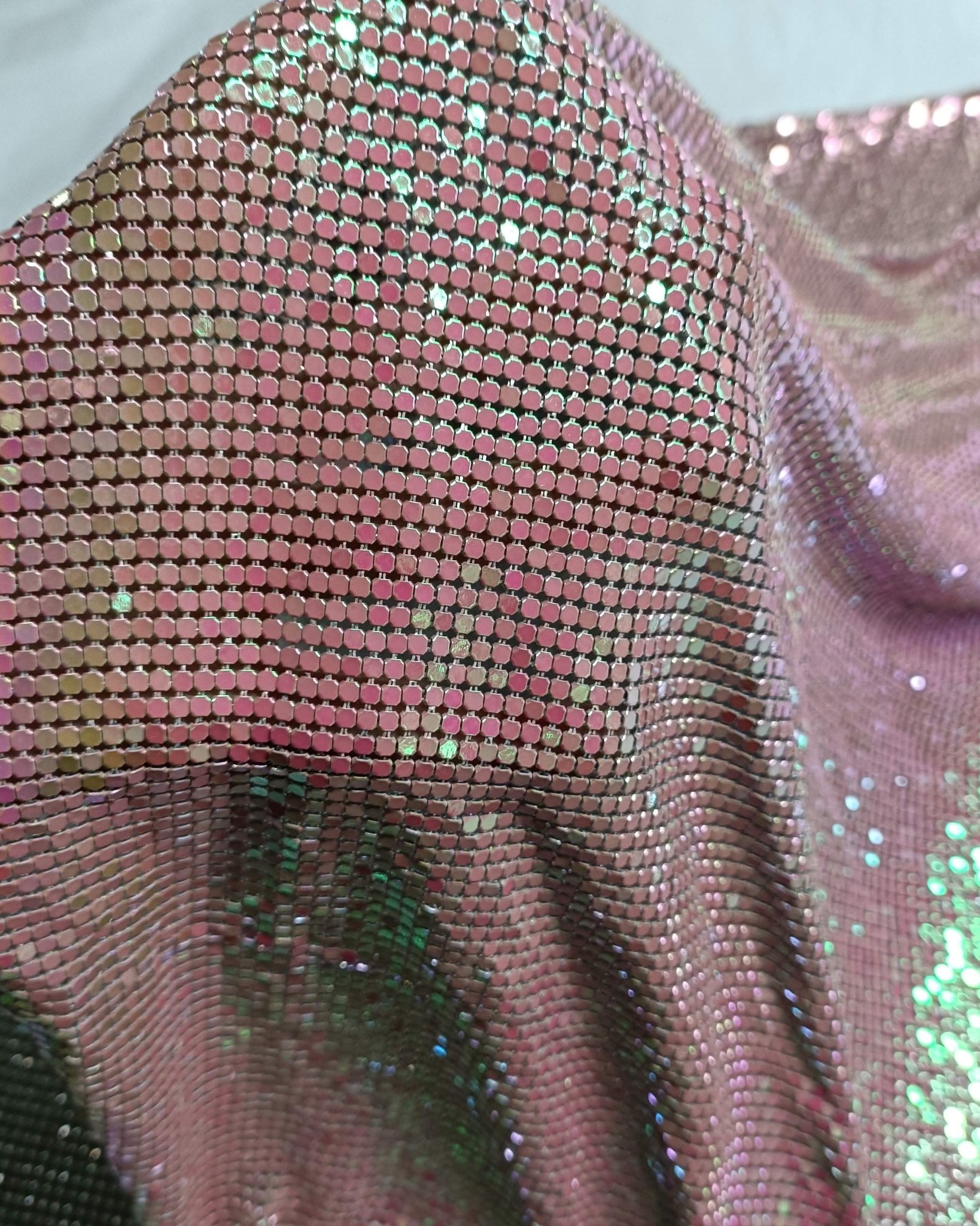 Aluminum Metal Mesh | Colorful Light Pink - Atelier Rioux Fabric Store