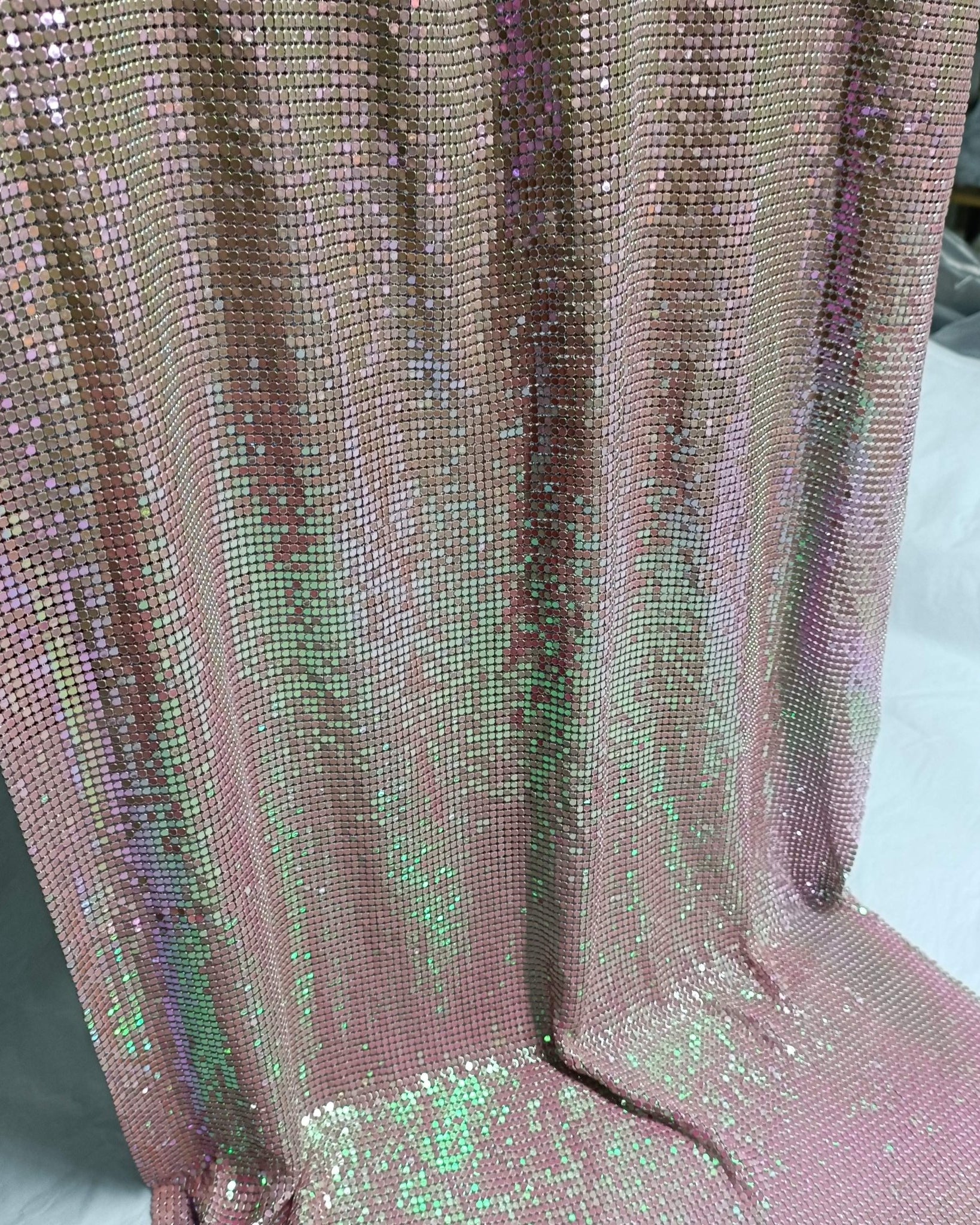 Aluminum Metal Mesh | Colorful Light Pink - Atelier Rioux Fabric Store