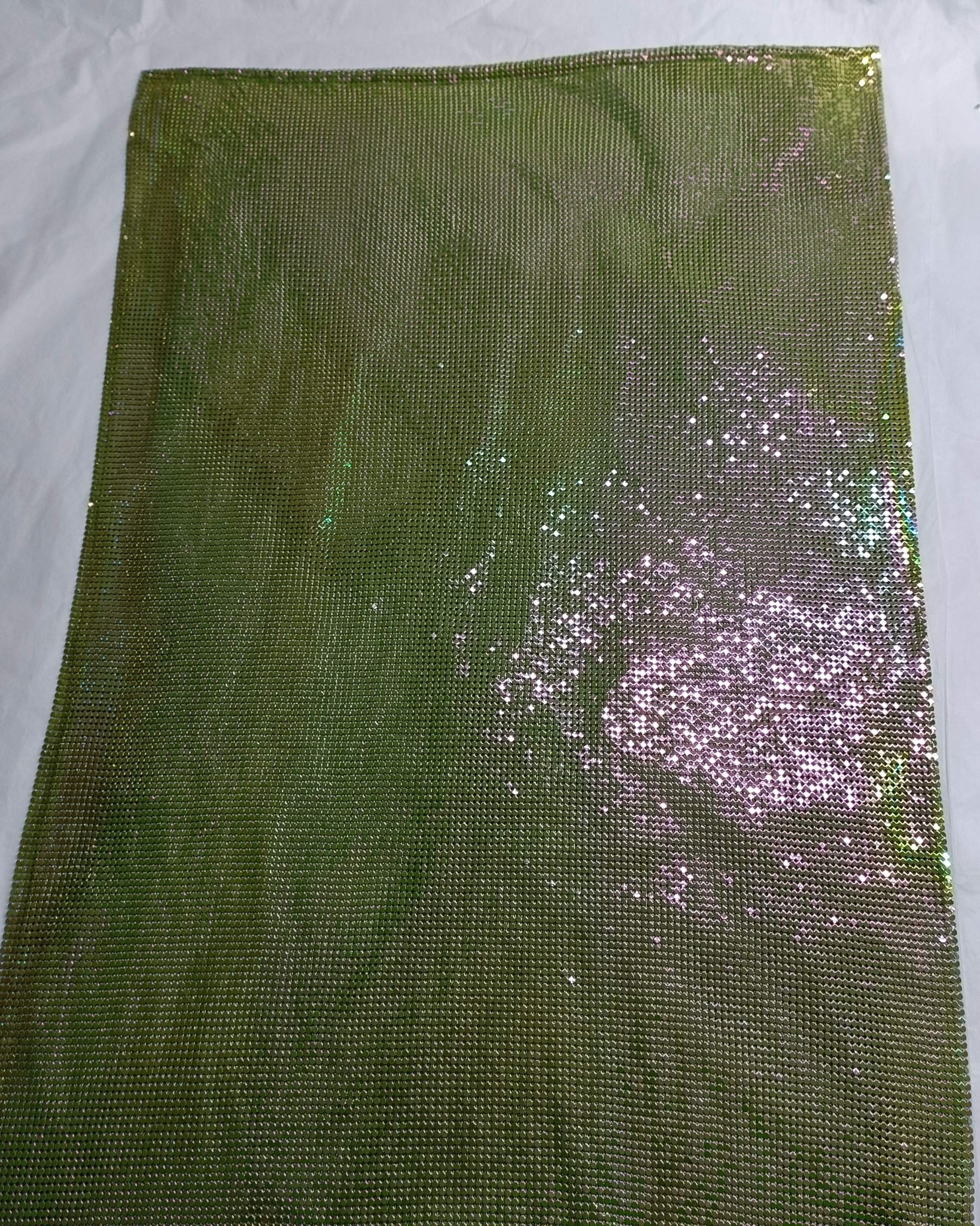 Aluminum Metal Mesh | Colorful Lime Green - Atelier Rioux Fabric Store