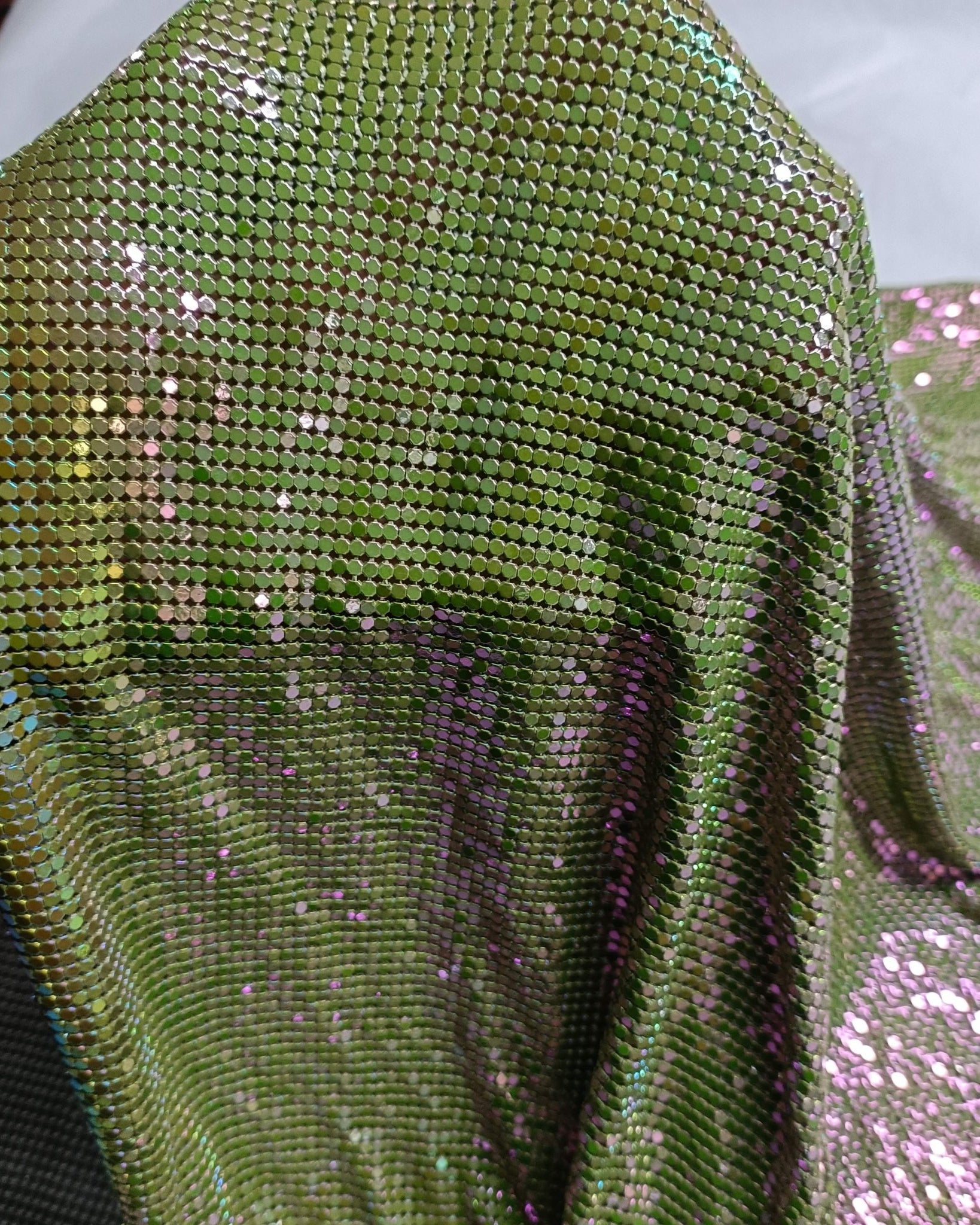 Aluminum Metal Mesh | Colorful Lime Green - Atelier Rioux Fabric Store