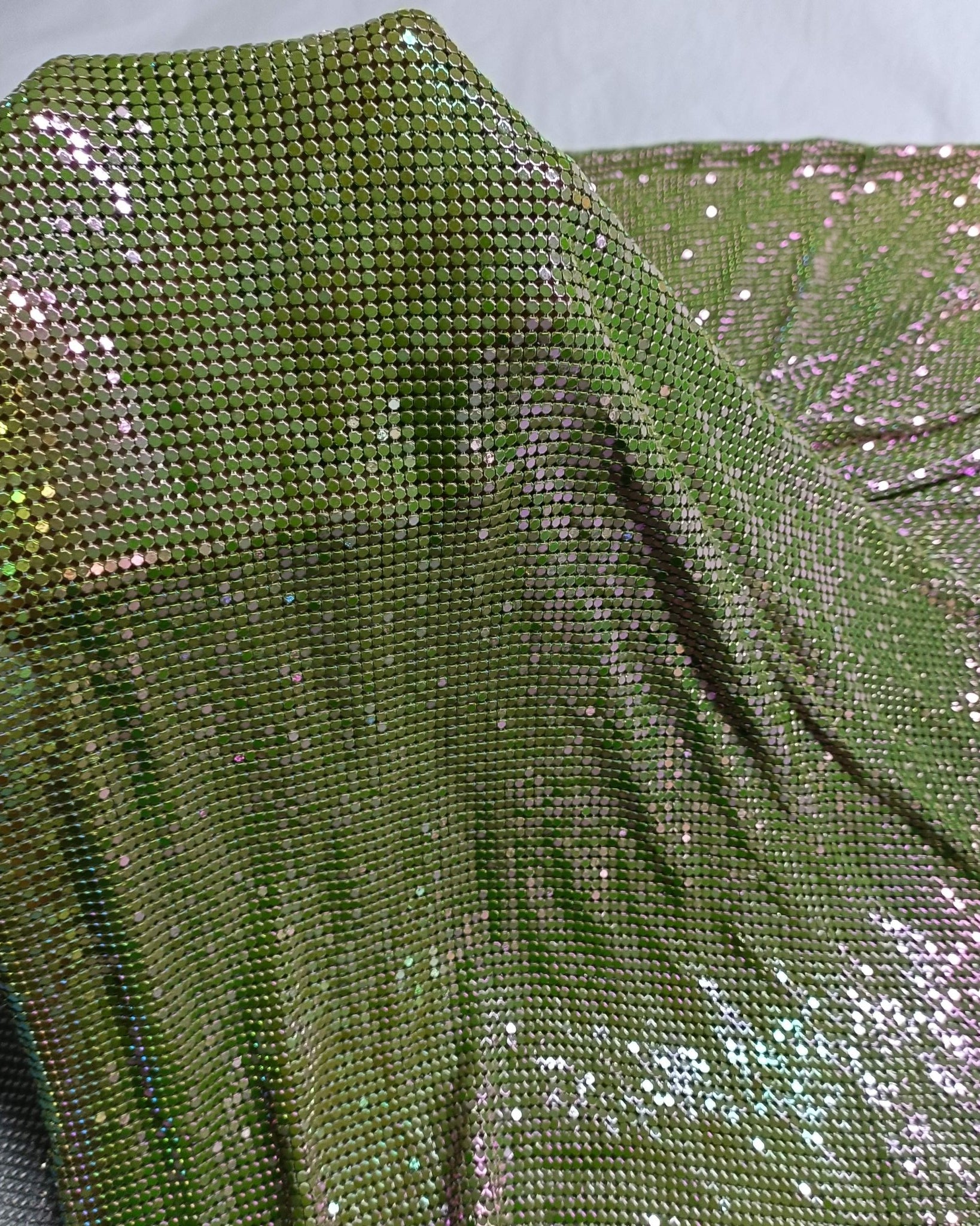 Aluminum Metal Mesh | Colorful Lime Green - Atelier Rioux Fabric Store