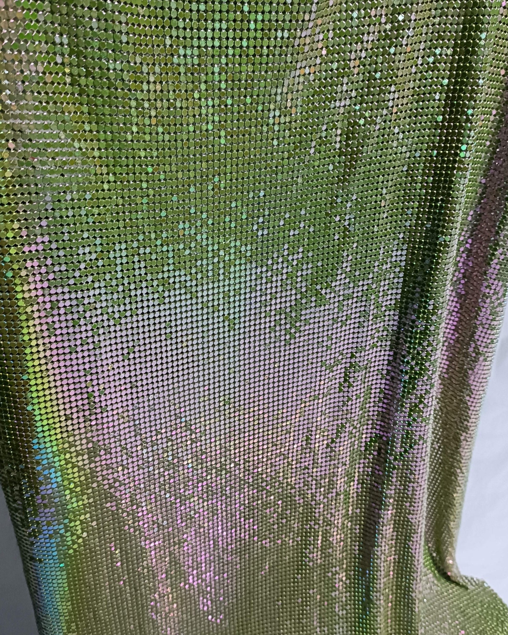 Aluminum Metal Mesh | Colorful Lime Green - Atelier Rioux Fabric Store