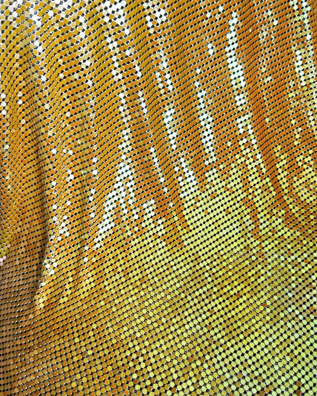 Aluminum Metal Mesh | Colorful Yellow - Atelier Rioux Fabric Store