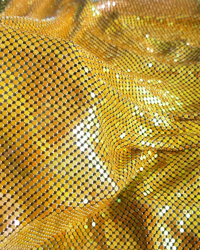Aluminum Metal Mesh | Colorful Yellow - Atelier Rioux Fabric Store