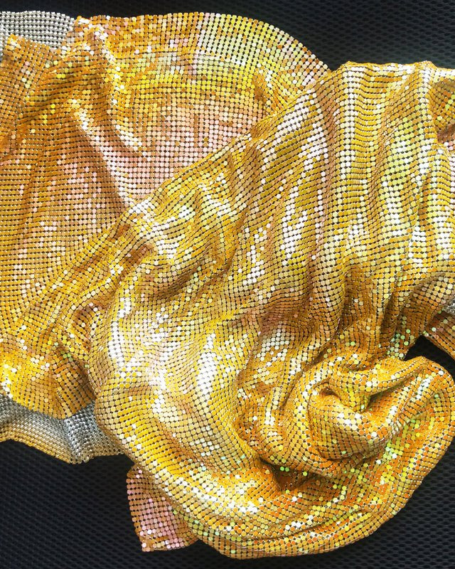 Aluminum Metal Mesh | Colorful Yellow - Atelier Rioux Fabric Store