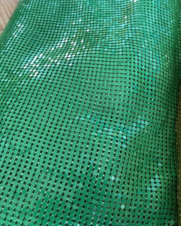 Aluminum Metal Mesh | Light Green - Atelier Rioux Fabric Store