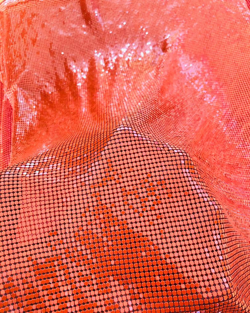 Aluminum Metal Mesh | Spray Paint Orange - Atelier Rioux Fabric Store