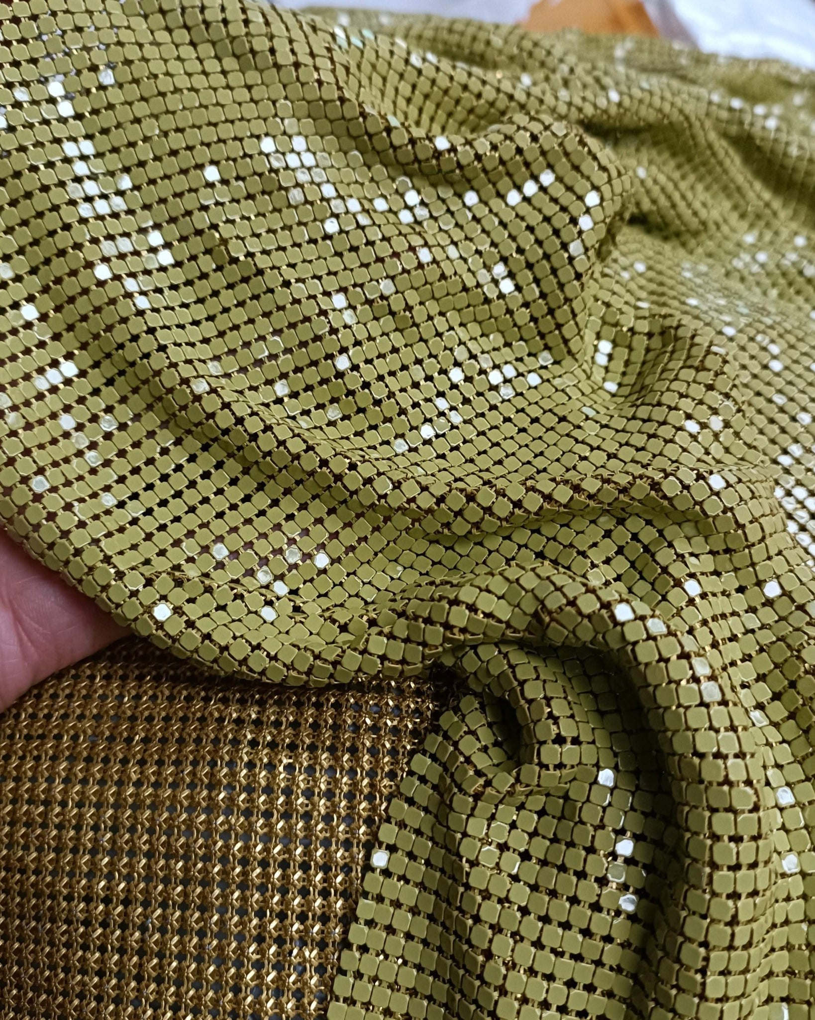 Aluminum Metal Mesh | Spray Paint Yellow - Atelier Rioux Fabric Store