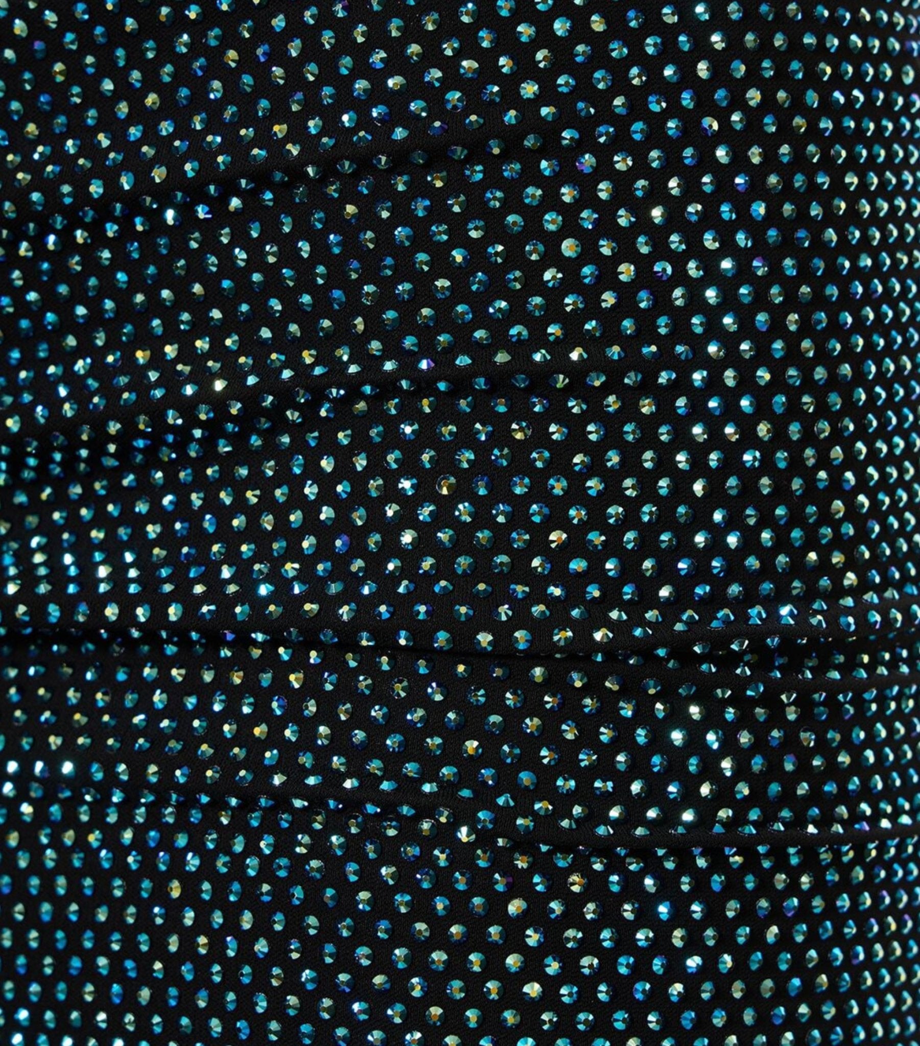 Aquamarine AB in Black Fabric - Atelier Rioux Fabric Store