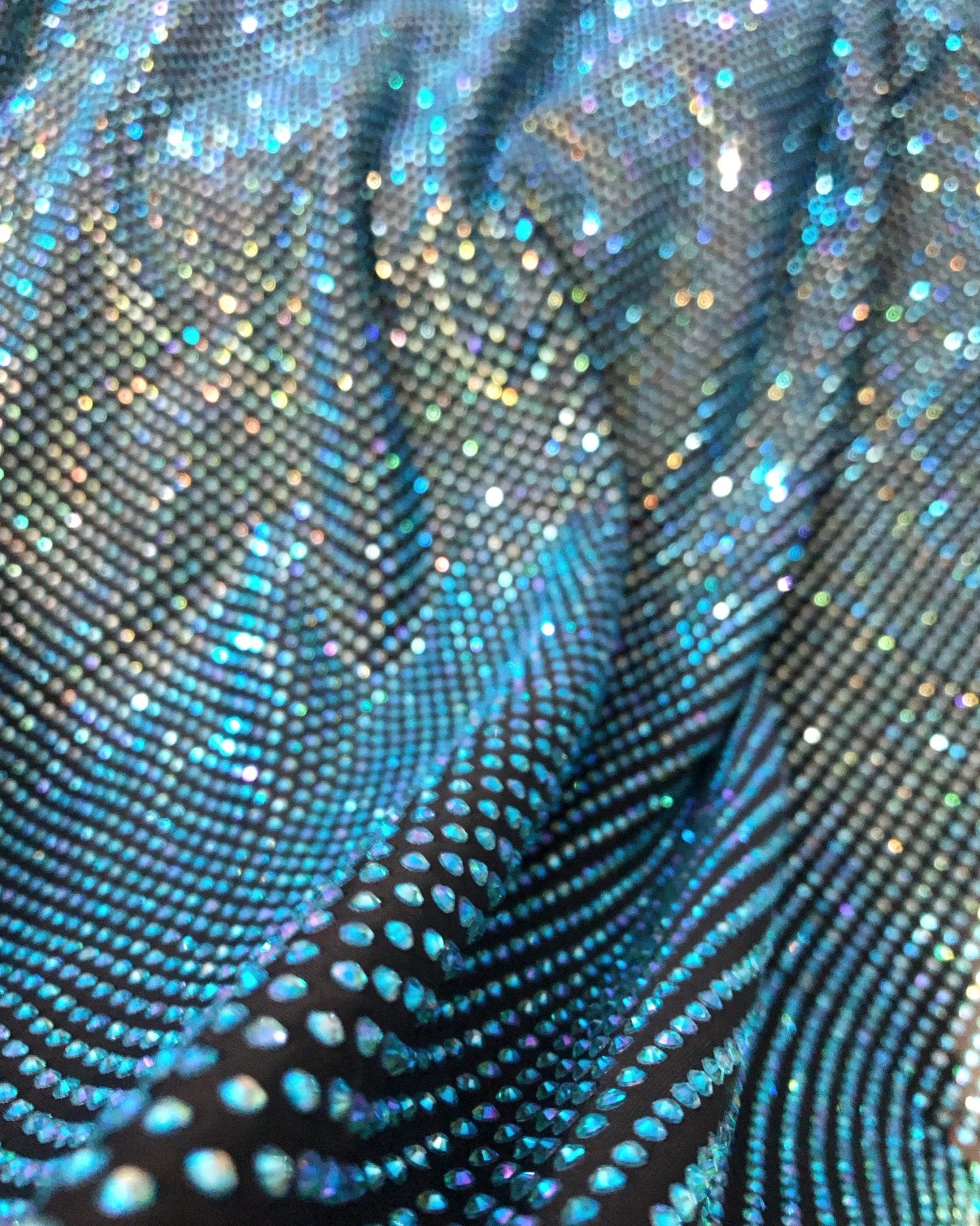 Aquamarine AB in Black Fabric - Atelier Rioux Fabric Store