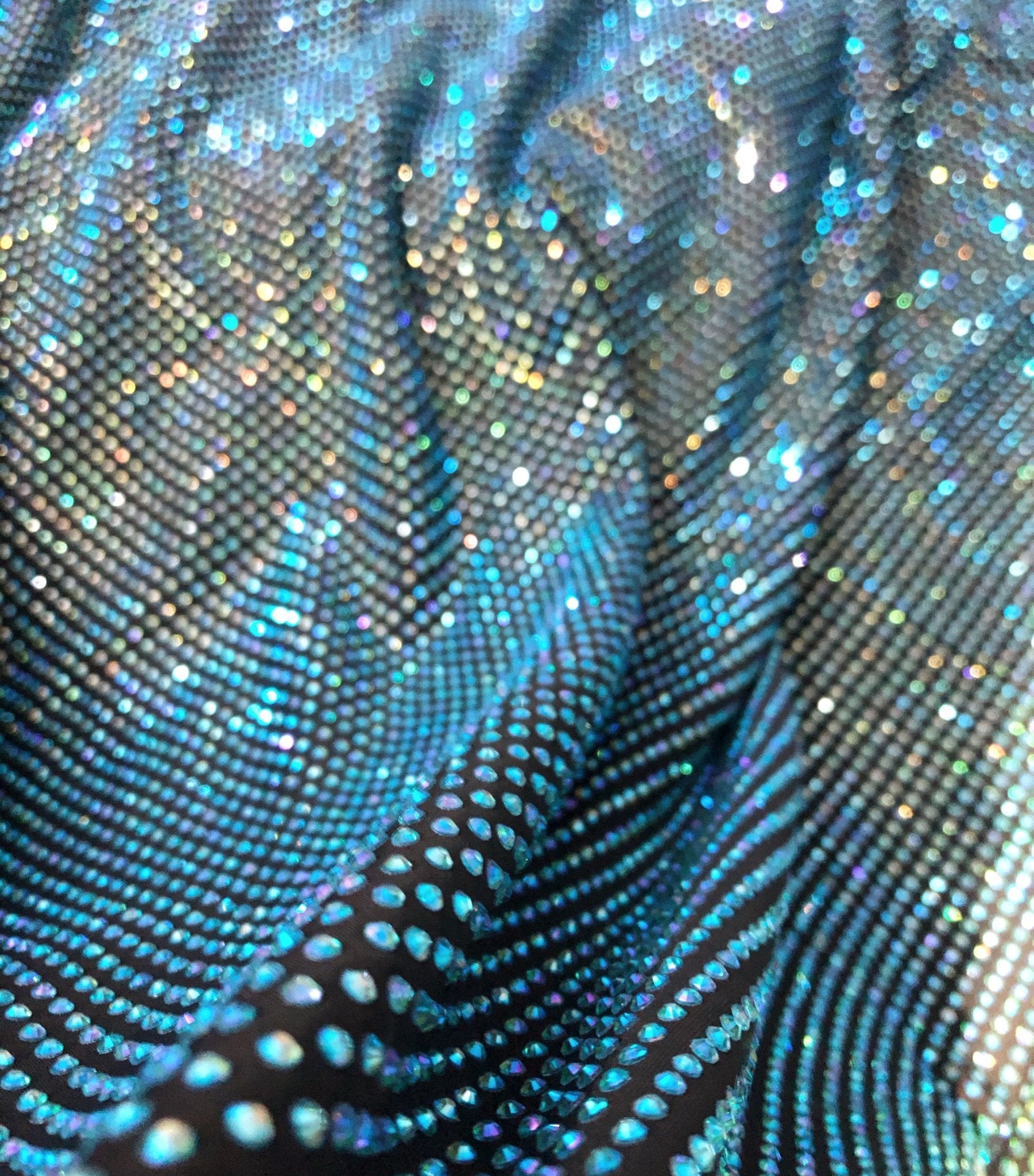 Aquamarine AB in Black Fabric - Atelier Rioux Fabric Store