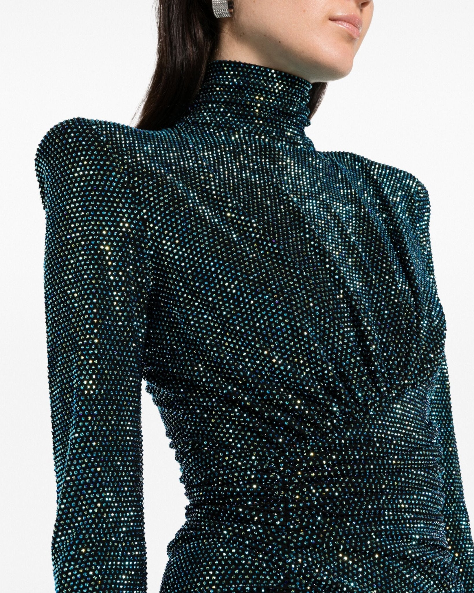 Aquamarine AB in Black Fabric - Atelier Rioux Fabric Store