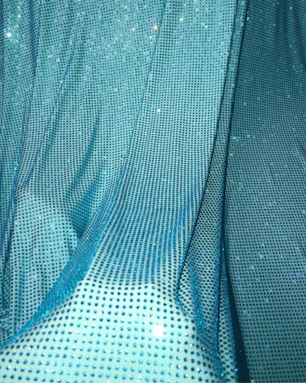 Aquamarine Crystal in Light Blue Fabric - Atelier Rioux Fabric Store