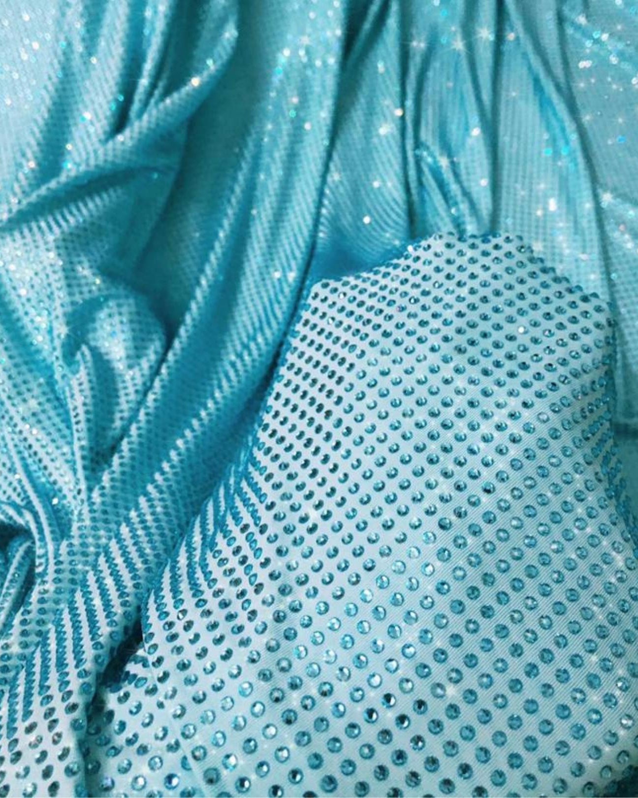 Aquamarine Crystal in Light Blue Fabric - Atelier Rioux Fabric Store