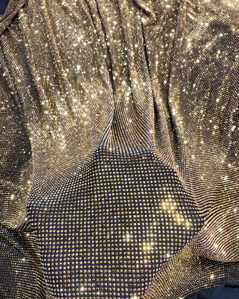 Aurum in Black Lycra - Atelier Rioux Fabric Store