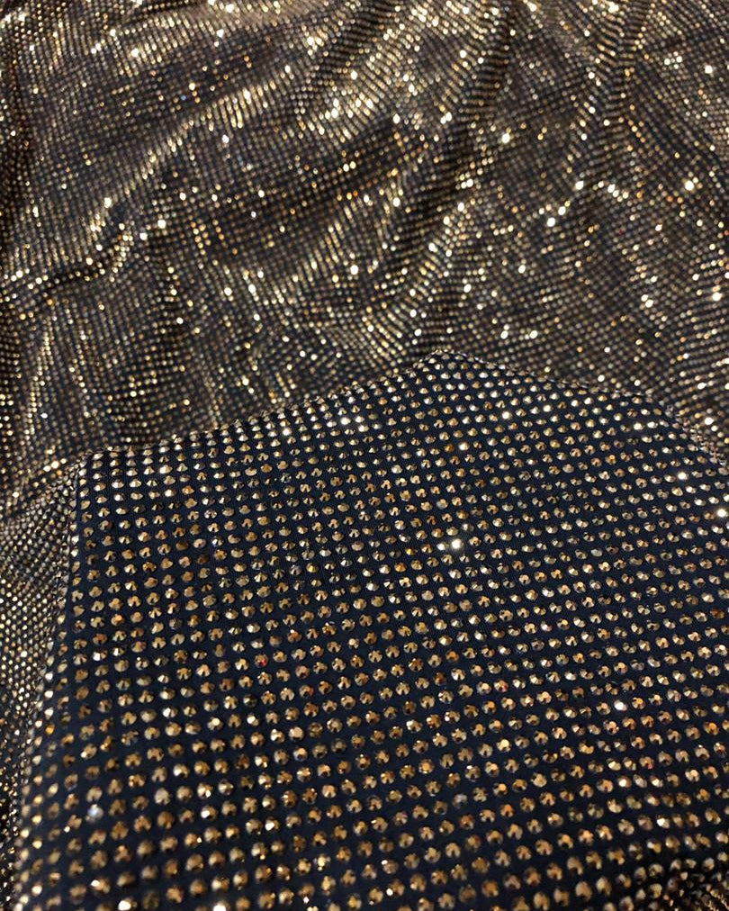 Aurum in Black Lycra - Atelier Rioux Fabric Store