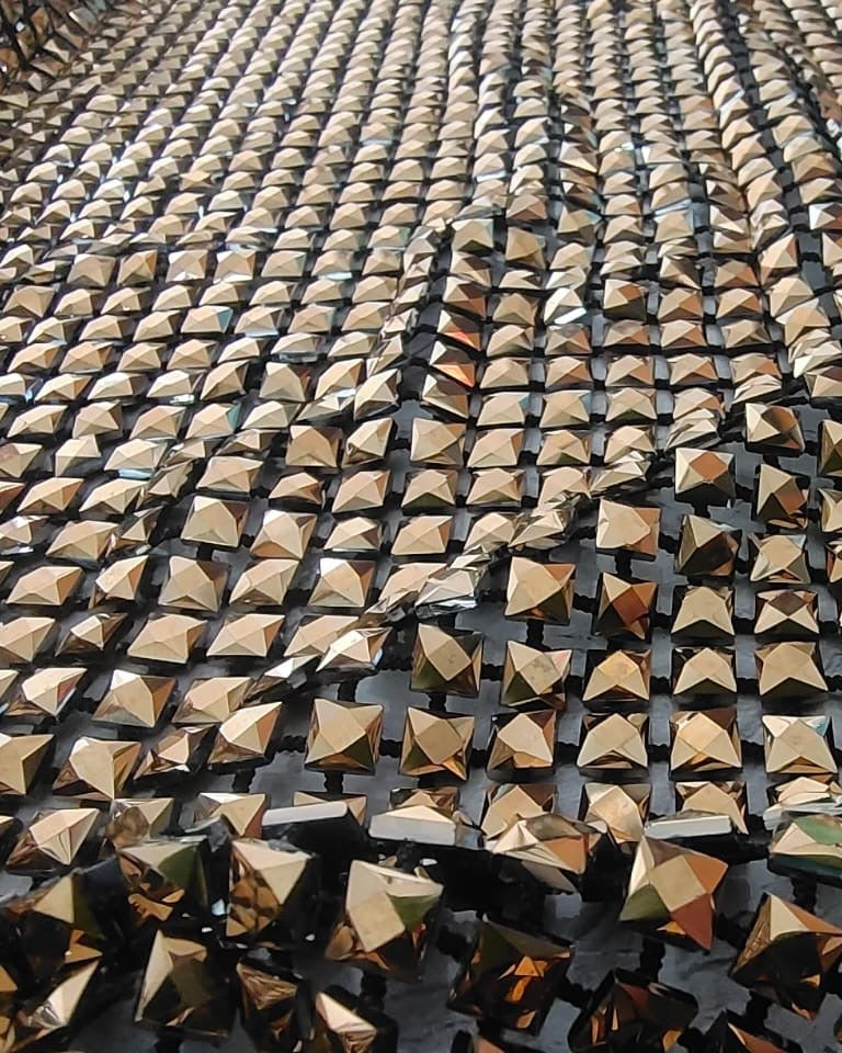 Aurum in Black Net - Atelier Rioux Fabric Store