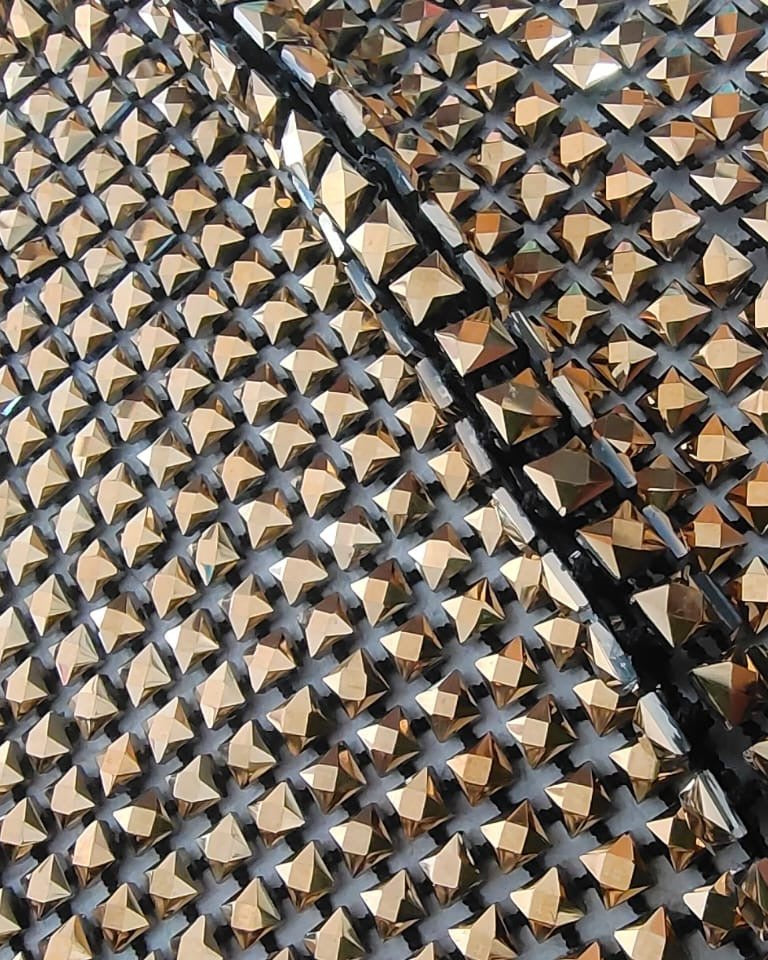 Aurum in Black Net - Atelier Rioux Fabric Store