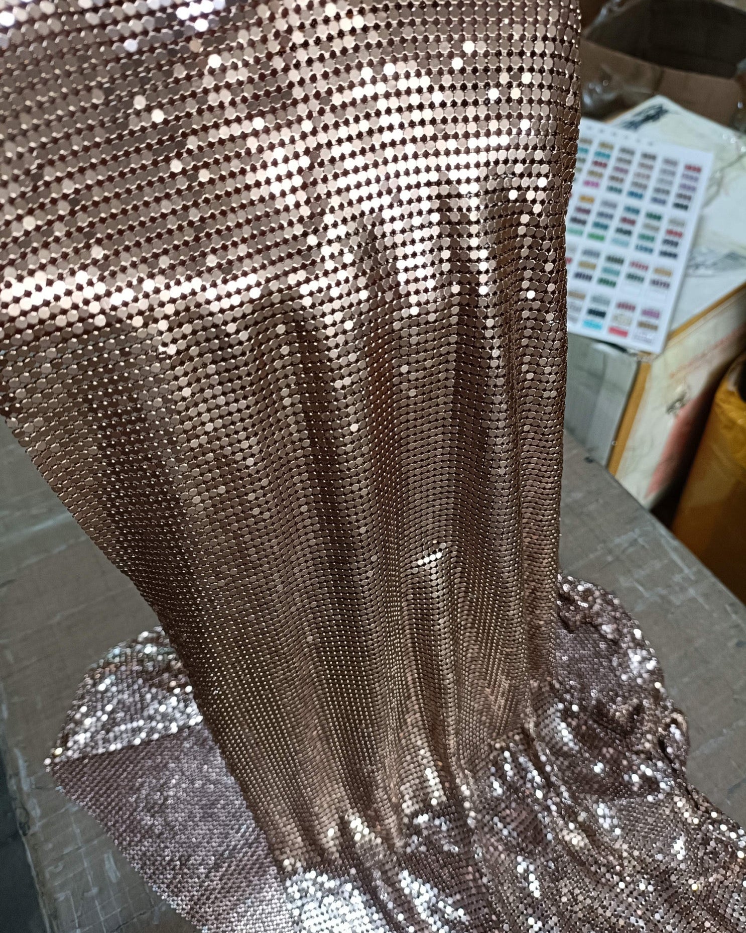 Bronze Aluminum Metal Mesh - Atelier Rioux Fabric Store