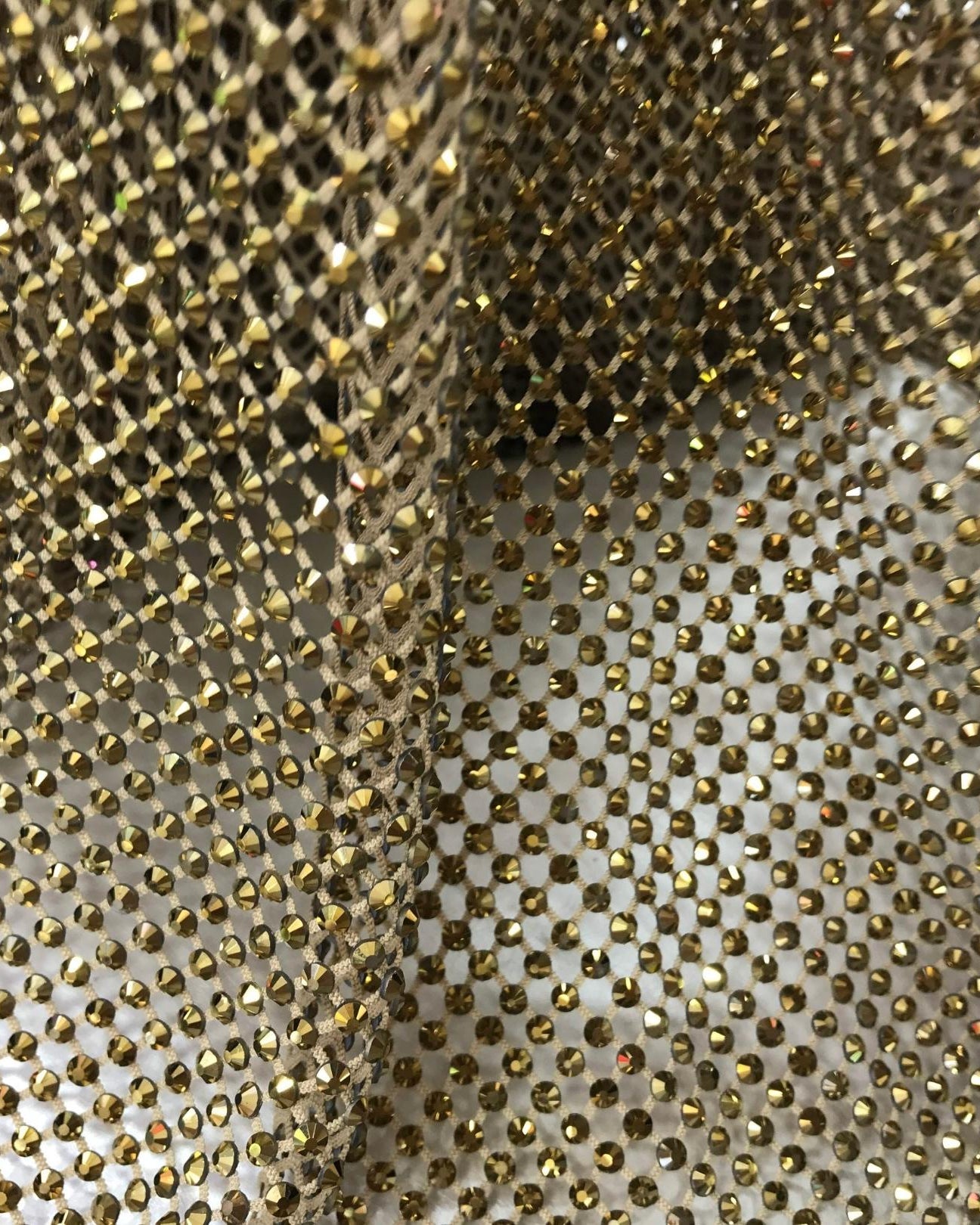Crystal Fishnet | Aurum in Nude Fishnet - Atelier Rioux Fabric Store