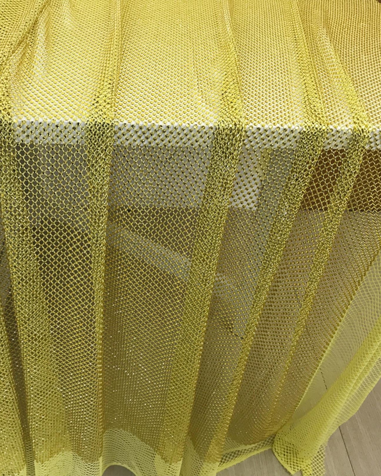 Crystal Fishnet | Citrine in Yellow Fishnet - Atelier Rioux Fabric Store