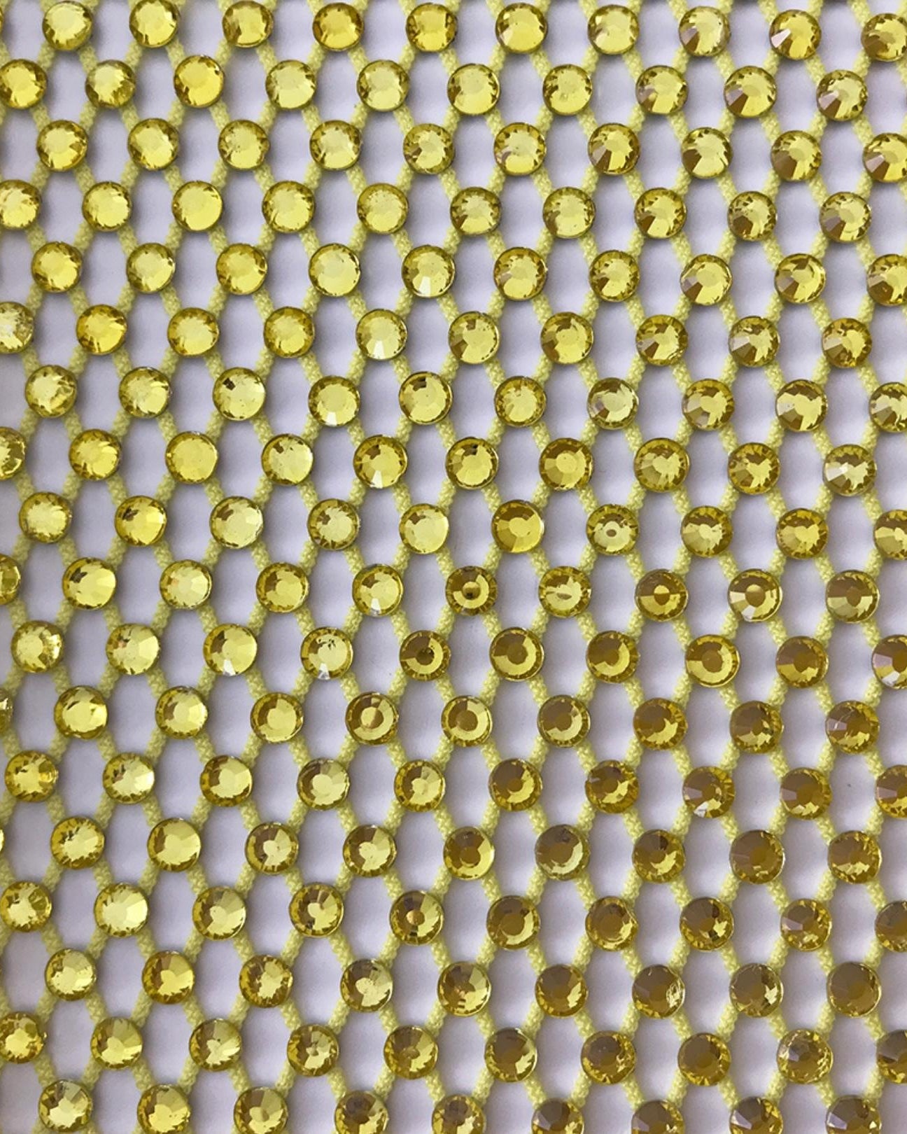 Crystal Fishnet | Citrine in Yellow Fishnet - Atelier Rioux Fabric Store