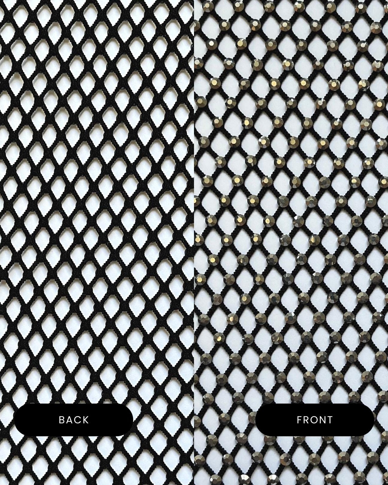 labrador silver crystal mesh swarovski fabric