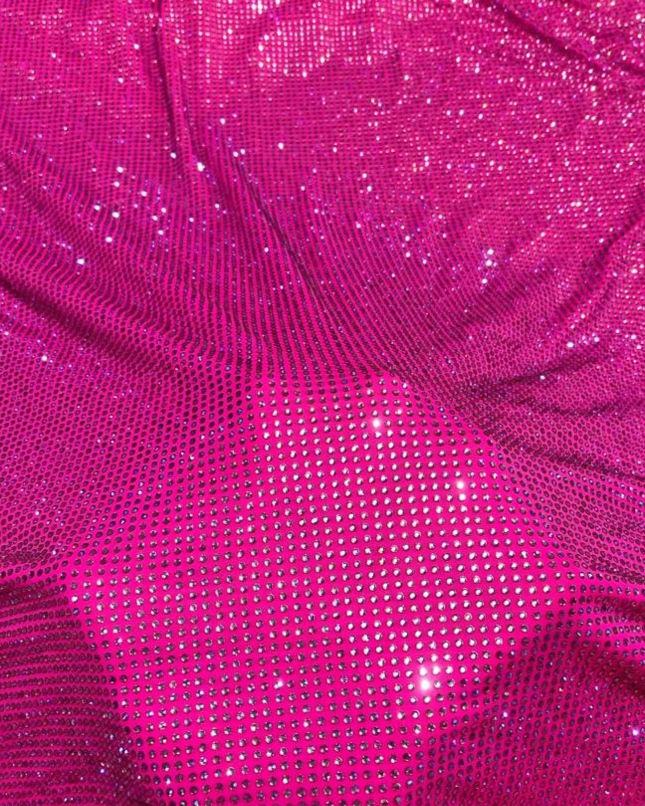 rose swarovski crystal lycra fabric