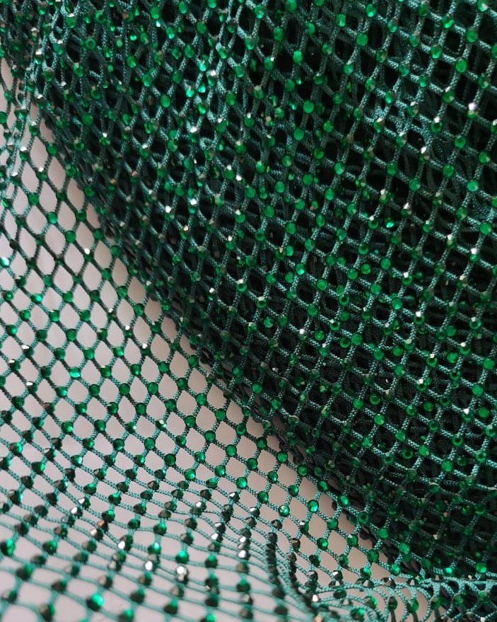 crystal mesh rhinestone fabric