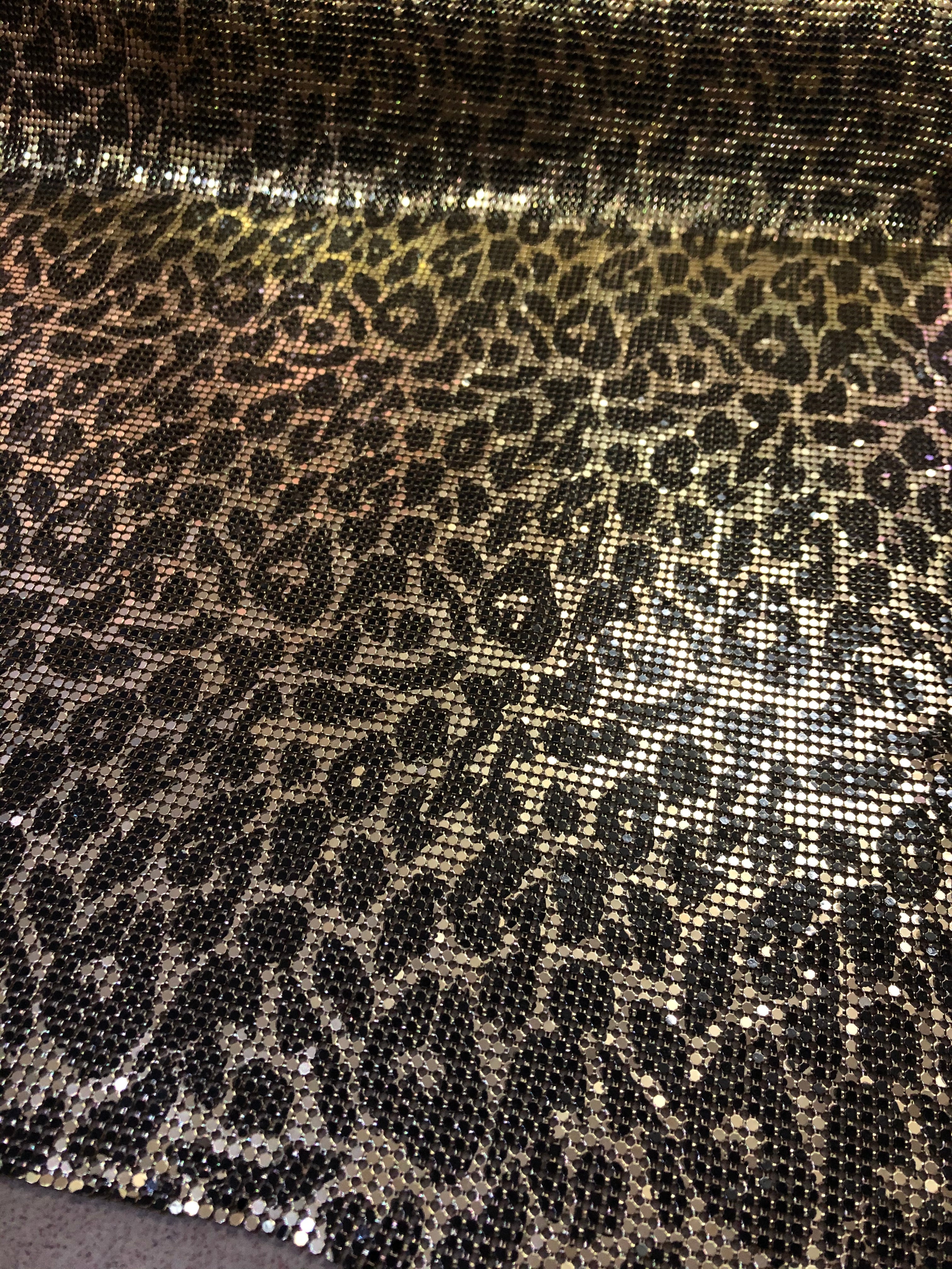 Aluminum Metal Mesh  Leopard Print in Gold – Atelier Rioux Fabric