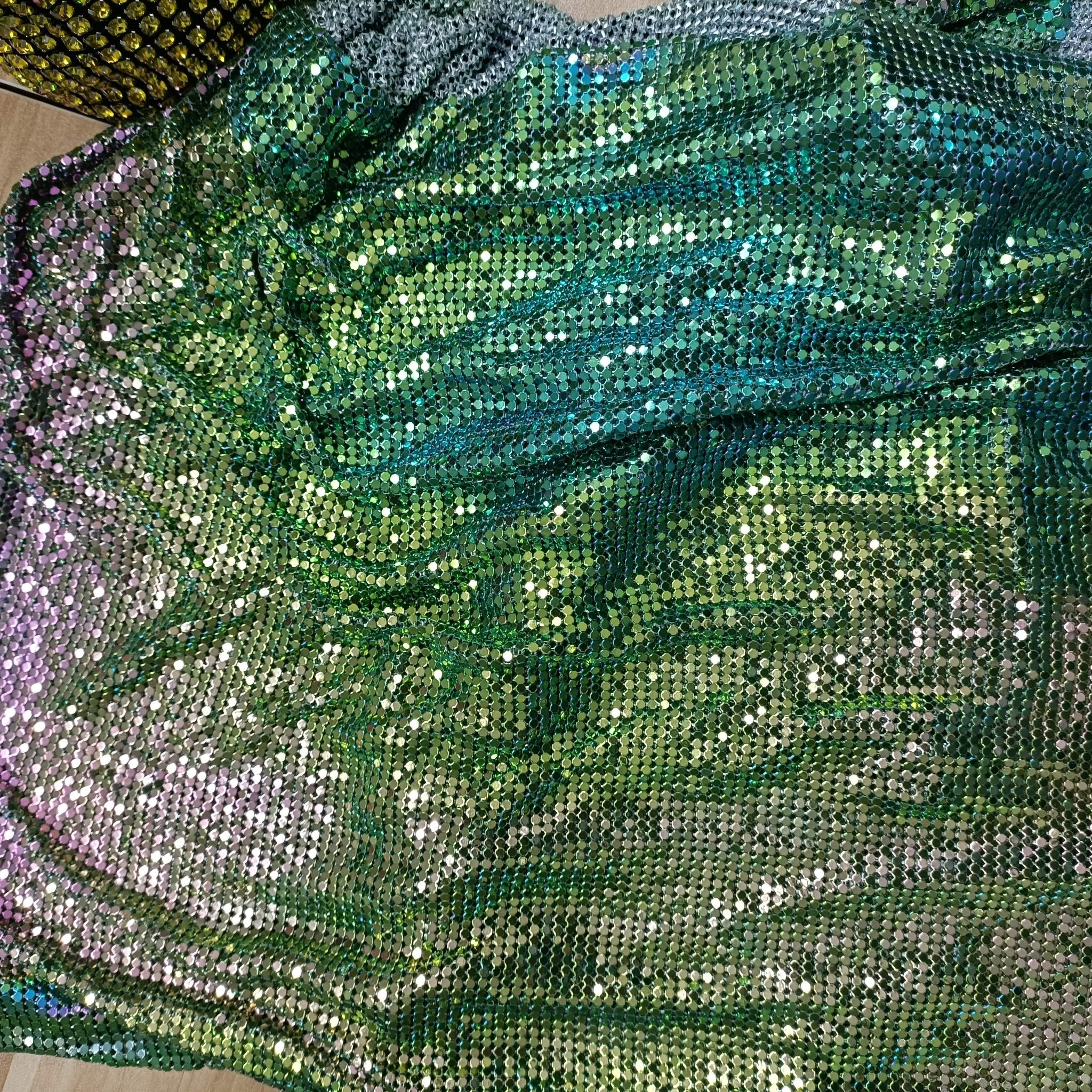 Aluminum Metal Mesh | Colorful Green - Atelier Rioux Fabric Store