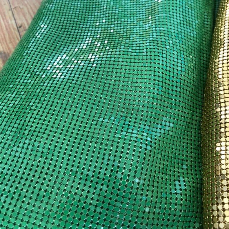 Aluminum Metal Mesh | Light Green - Atelier Rioux Fabric Store