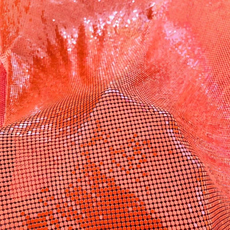 Aluminum Metal Mesh | Spray Paint Orange - Atelier Rioux Fabric Store