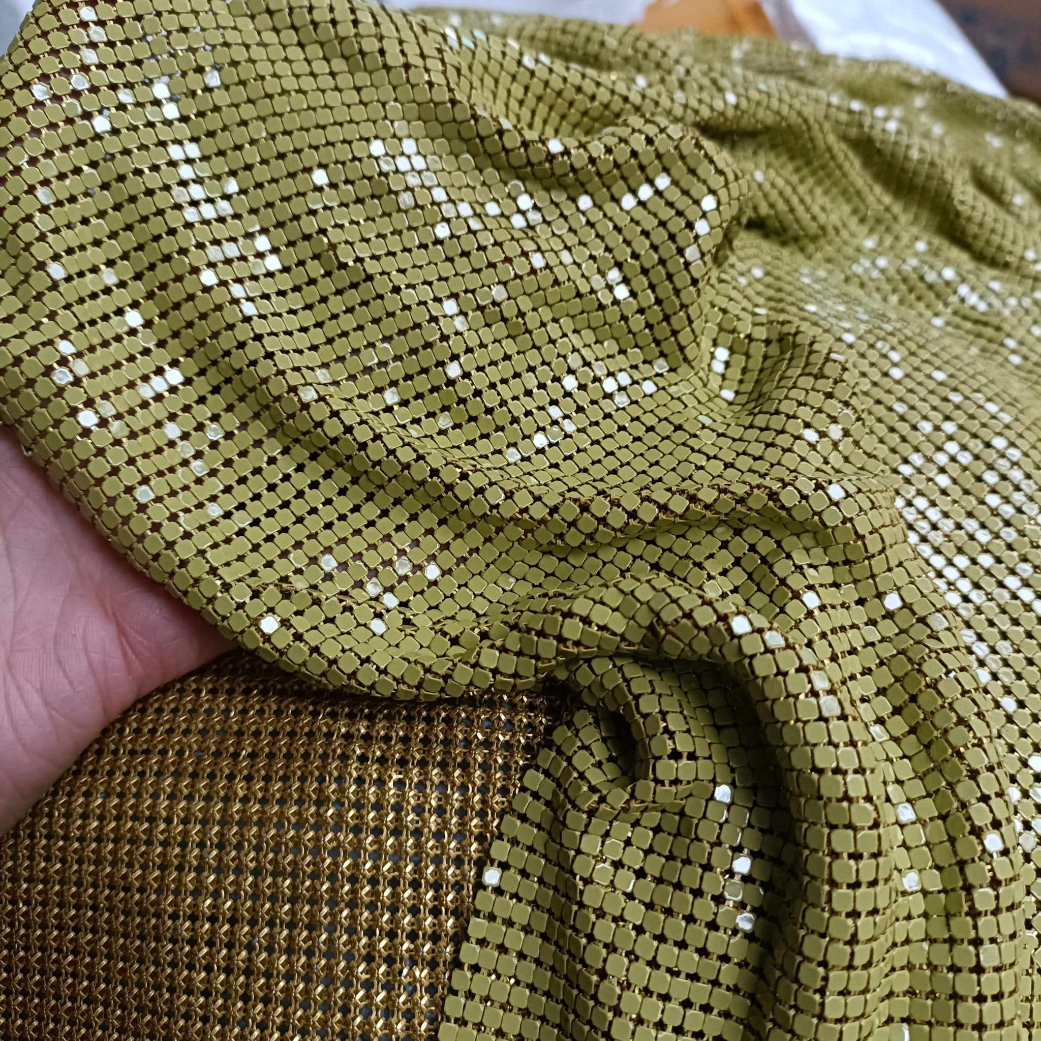 Aluminum Metal Mesh | Spray Paint Yellow - Atelier Rioux Fabric Store