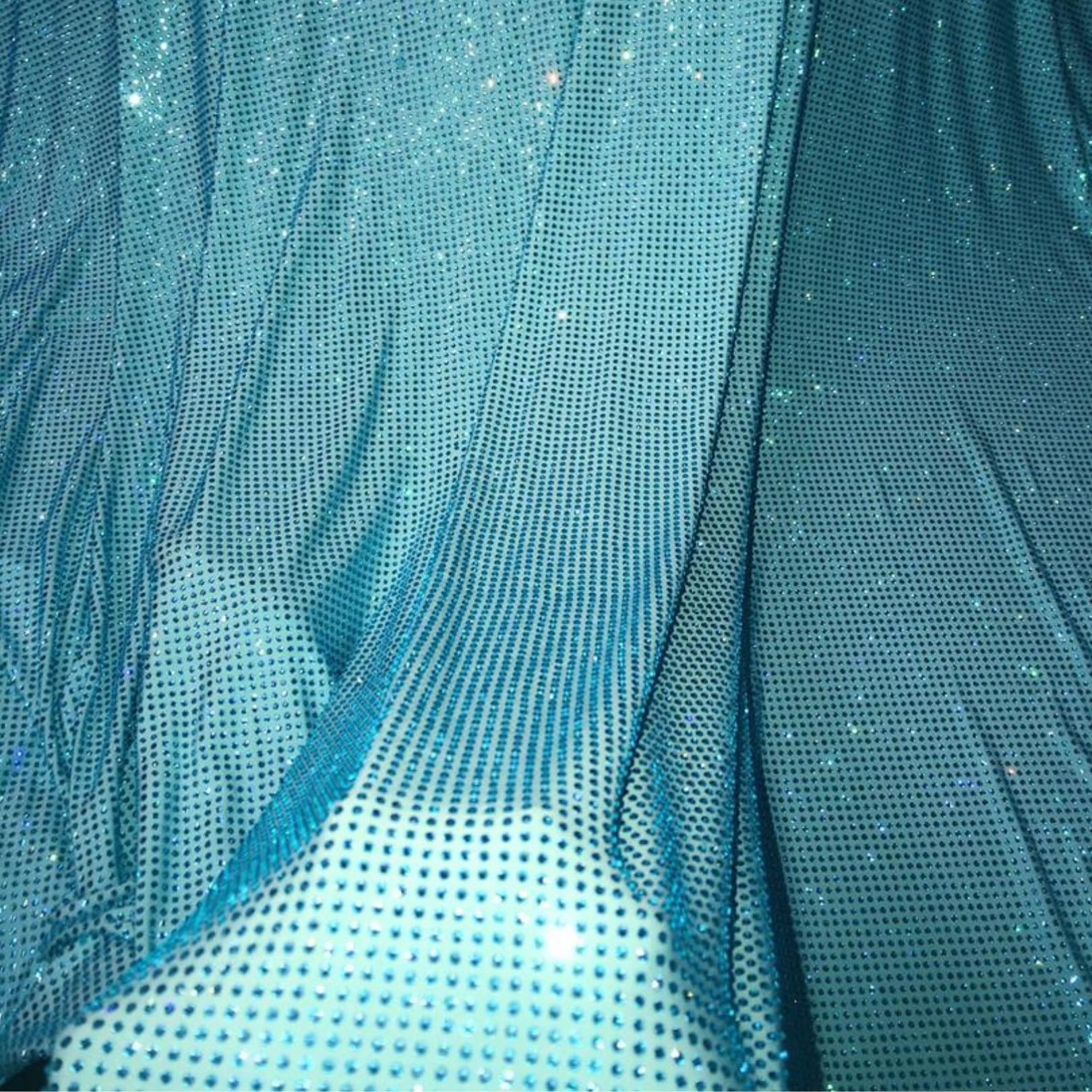 Aquamarine Crystal in Light Blue Fabric - Atelier Rioux Fabric Store