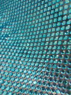 Aquamarine in Blue Fishnet - Atelier Rioux Fabric Store