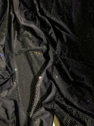 Black Diamond Crystal in Black Fabric - Atelier Rioux Fabric Store