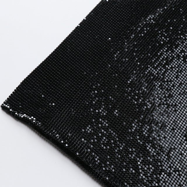 Black Metal Mesh Chainmail Fabric - Atelier Rioux Fabric Store