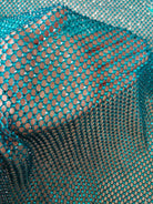 Blue Zircon in Blue Fishnet - Atelier Rioux Fabric Store