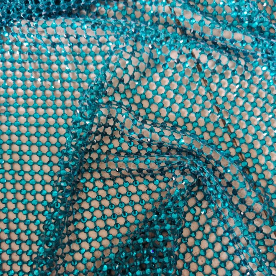 Blue Zircon in Blue Fishnet – Atelier Rioux Fabric Store