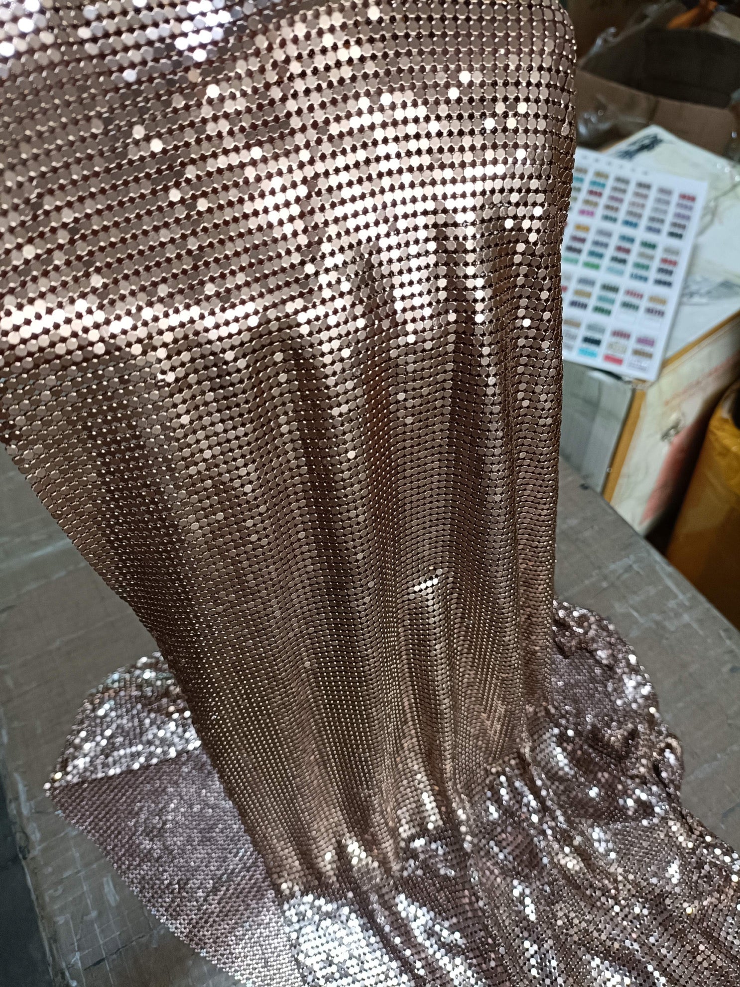 Bronze Aluminum Metal Mesh - Atelier Rioux Fabric Store