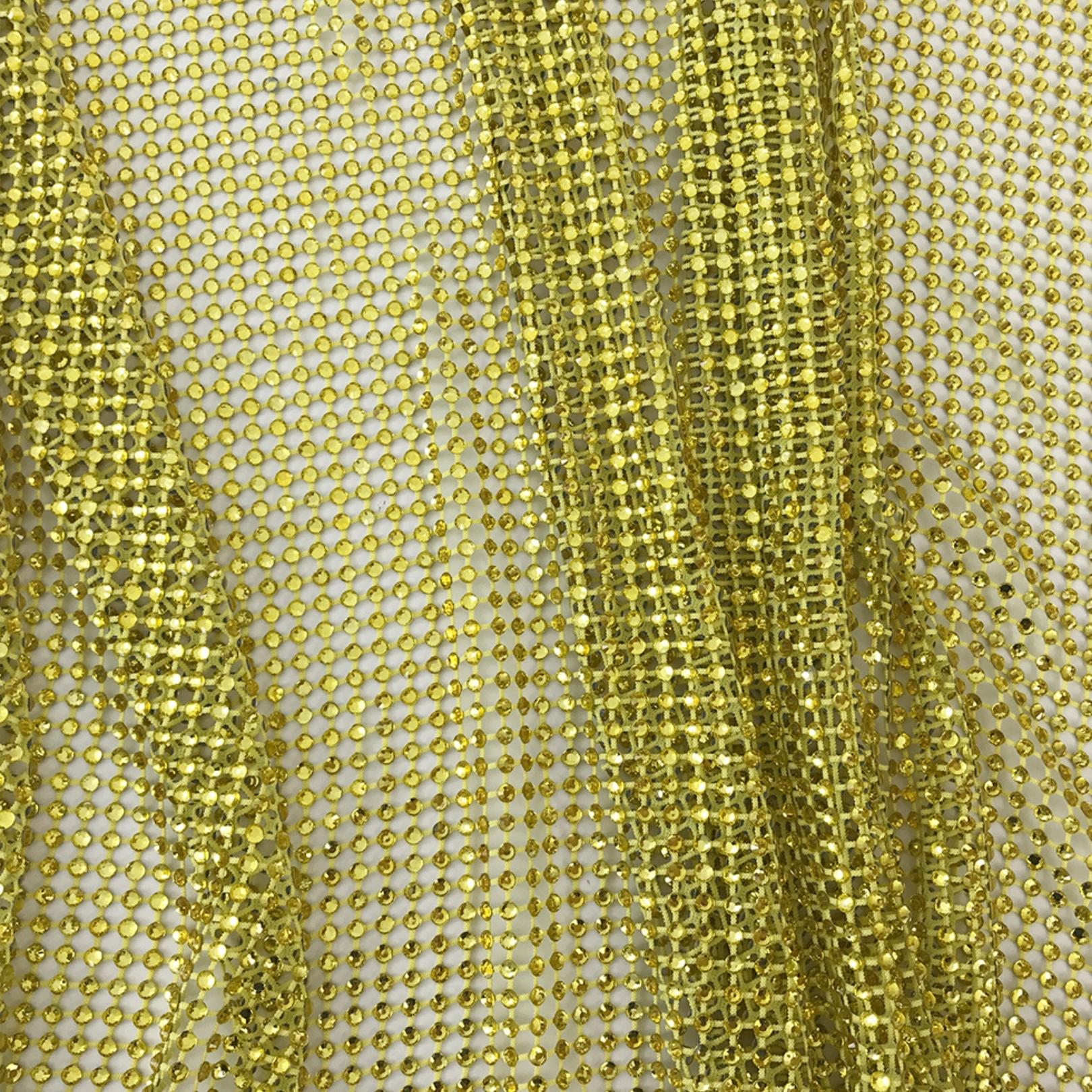 Crystal Fishnet | Citrine in Yellow Fishnet - Atelier Rioux Fabric Store