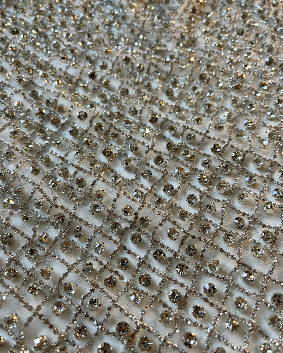 Hand Beaded Crystal Luxury Haute Couture Fashion Fabrics – Atelier ...