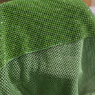 peridot swarovski crystal mesh chainmail fabric