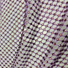 violet crystal fishnet fabric