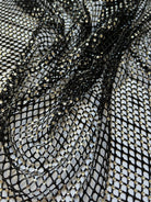 crystal rhinestone fishnet stretchable swarovski fabric